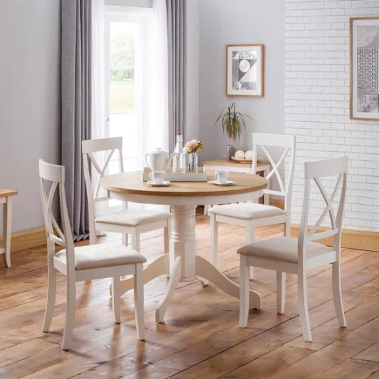 Sheesham Wood Table Set | Stylish Round Table Top | Dining Table With Chair | All Sizes