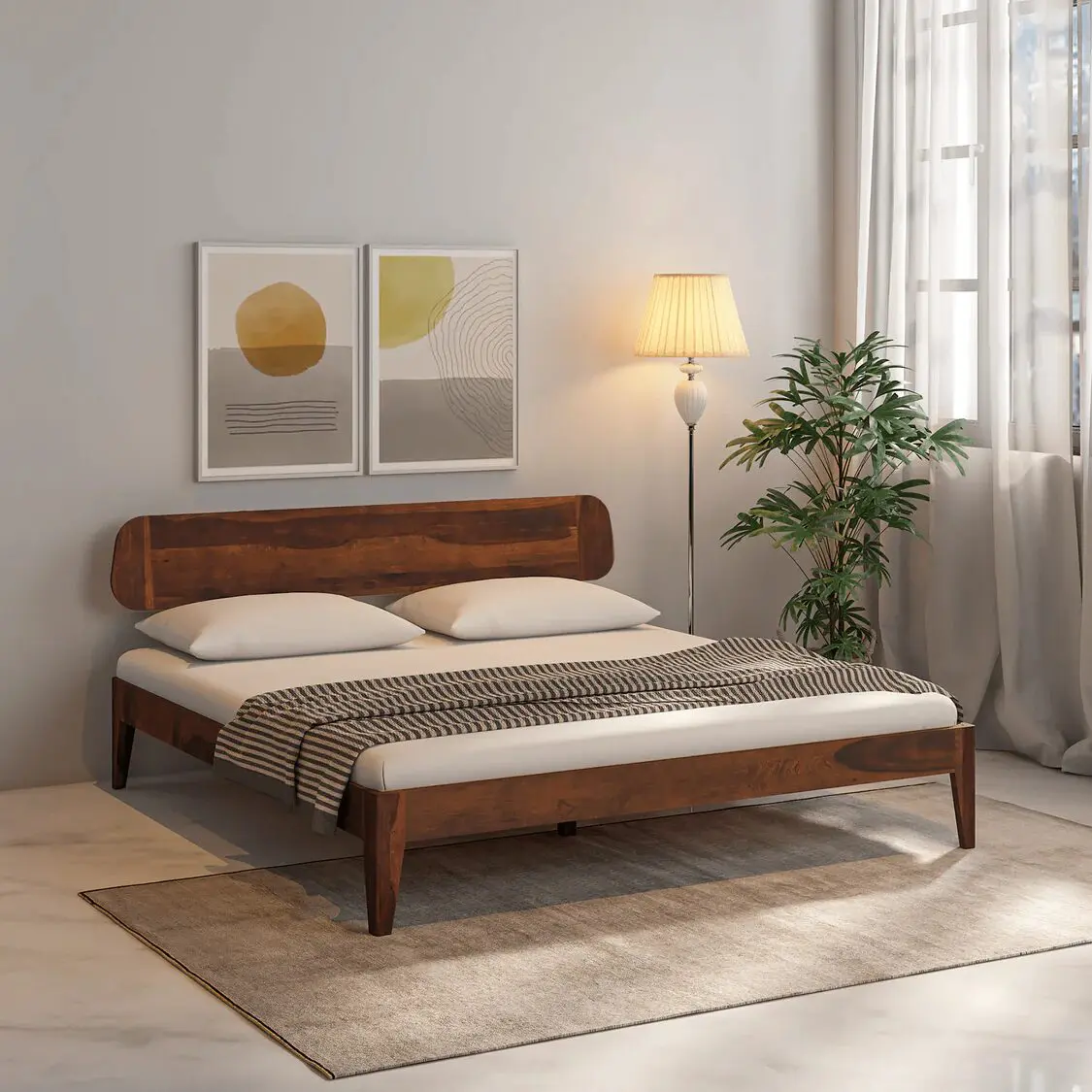 Modern Bed Design | Wooden Bed in Sheesham Wood | King/Queen Size| Latest Bed Design