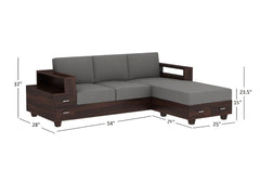 L Shape Sofa | Modern Sofa Set Design | Sheesham Wood Corner Sofa With Storage