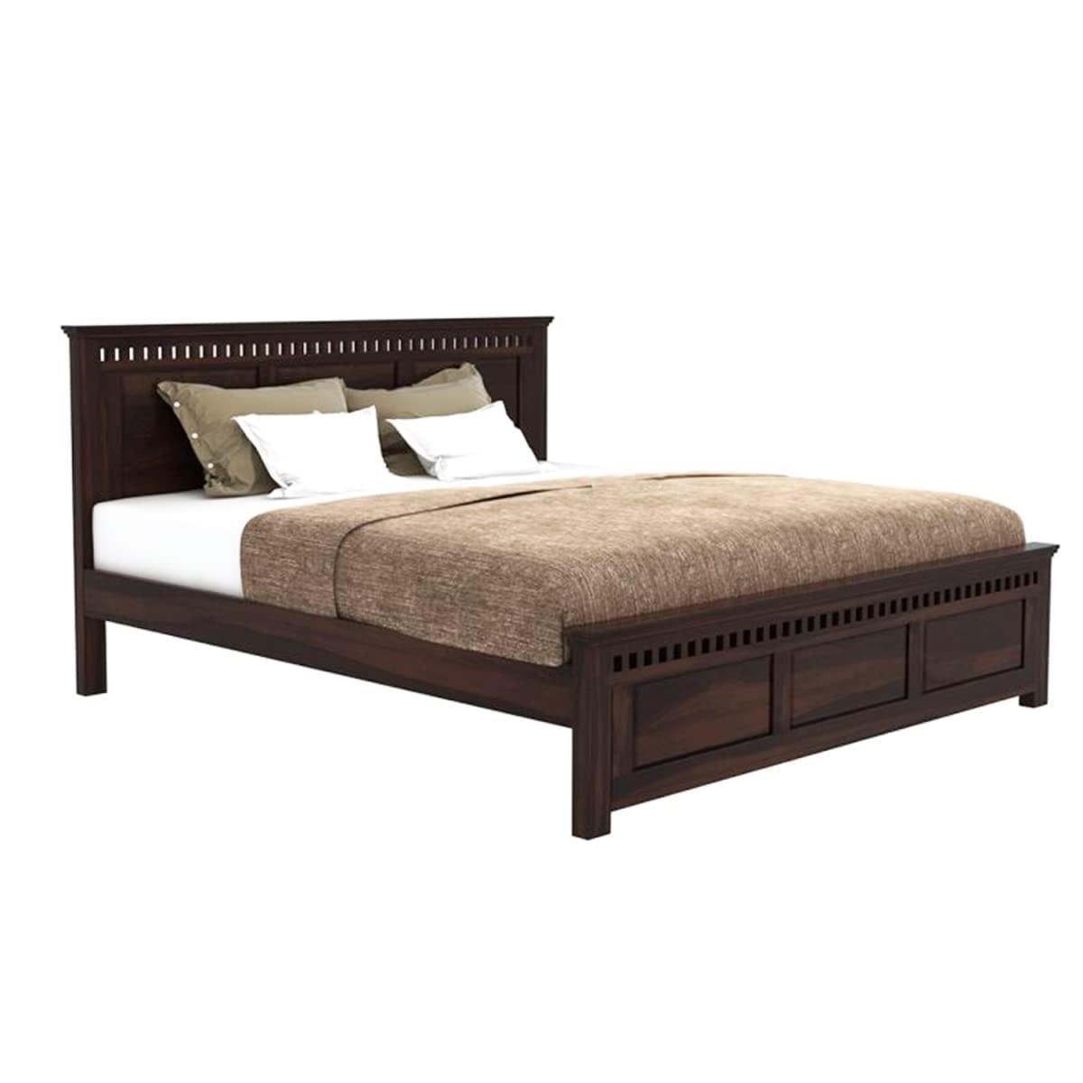 Modern Bed Design | Wooden Bed in Sheesham Wood | King/Queen Size | Wooden Furniture