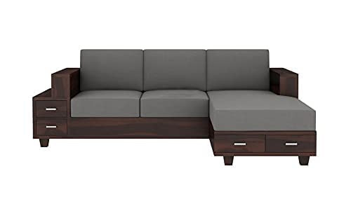 L Shape Sofa | Modern Sofa Set Design | Sheesham Wood Corner Sofa With Storage