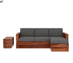 Modern L Shaped Sofa | L Sectional Sofa | Sheesham Wood Sofa With Storage