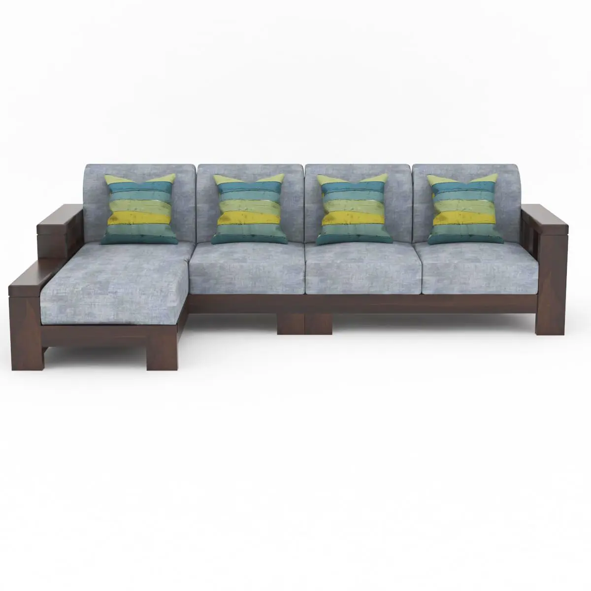 Modern L Shaped Sofa | L Sectional Sofa | Sheesham Wood Sofa