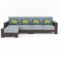 Modern L Shaped Sofa | L Sectional Sofa | Sheesham Wood Sofa