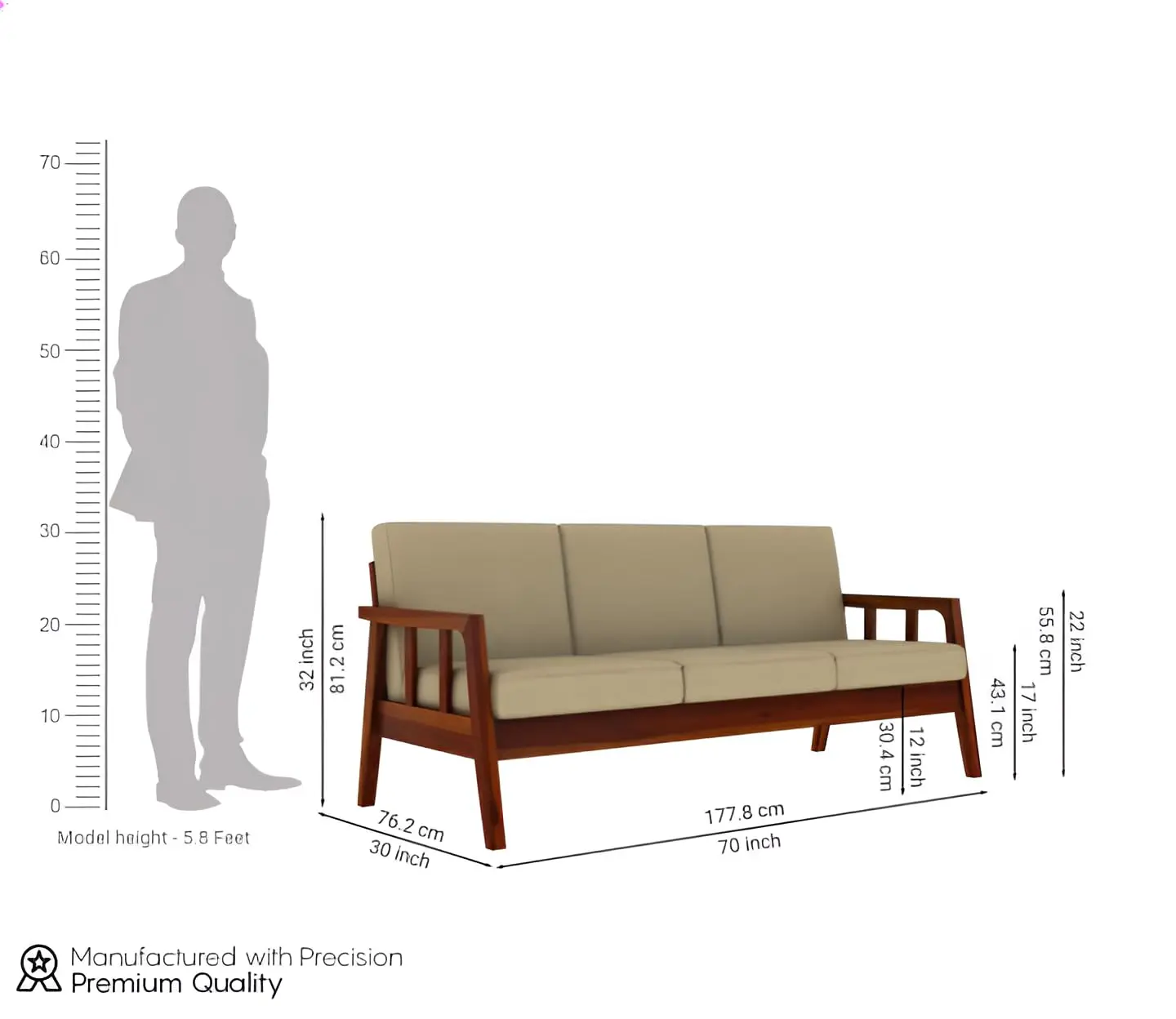 Sofa Set for Living Room | Wooden Sofa Set Online | Sheesham Wood