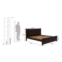 Modern Bed Design | Wooden Bed in Sheesham Wood | King/Queen Size | Wooden Furniture