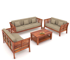 Latest Wooden Sofa | Contemporary Sofa Set Design | Sheesham Wood | Round Handrest Sofa Design