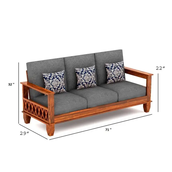 Wooden Sofa Set Design Indian Style | Solid Sheesham wood | X Design Wooden Sofa Set