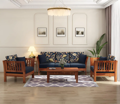 Sofa Set for Living Room | Wooden Sofa Set Online | Sheesham Wood Sofa Set