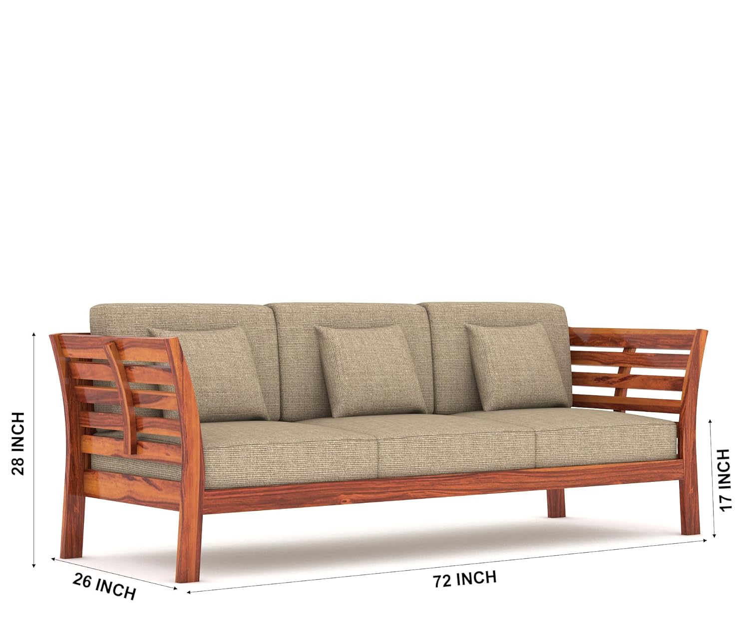 Latest Wooden Sofa | Contemporary Sofa Set Design | Sheesham Wood | Round Handrest Sofa Design