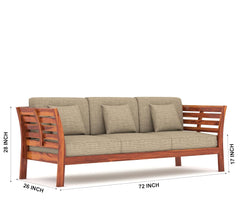 Latest Wooden Sofa | Contemporary Sofa Set Design | Sheesham Wood | Round Handrest Sofa Design