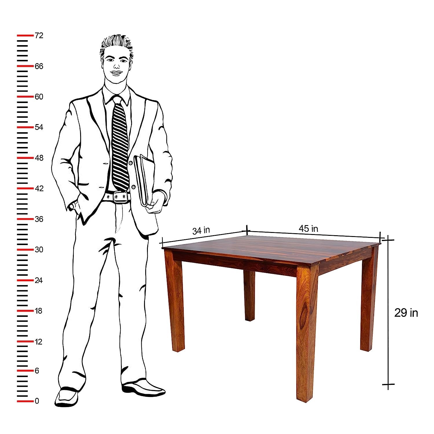 Solid Wood Dining Table Set | Wooden Dining Table and Chair | Sheesham Wood