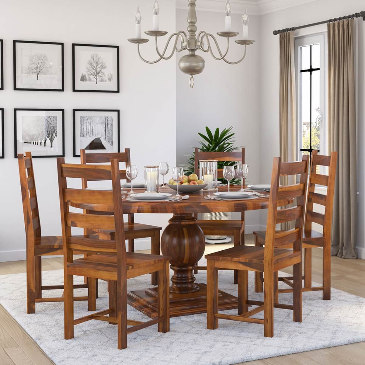 Wooden Dining Table Set | Dining Table 6 Seater | Sheesham Wood