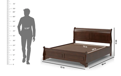 Modern Bed Design | Wooden Bed in Sheesham Wood | King/Queen Size | Solid Sheesham Wood