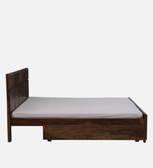 Sheesham Wood Bed | Palang Design  | Wooden Storage Bed in Sheesham |  King/Queen Size | Square Box  Headboard