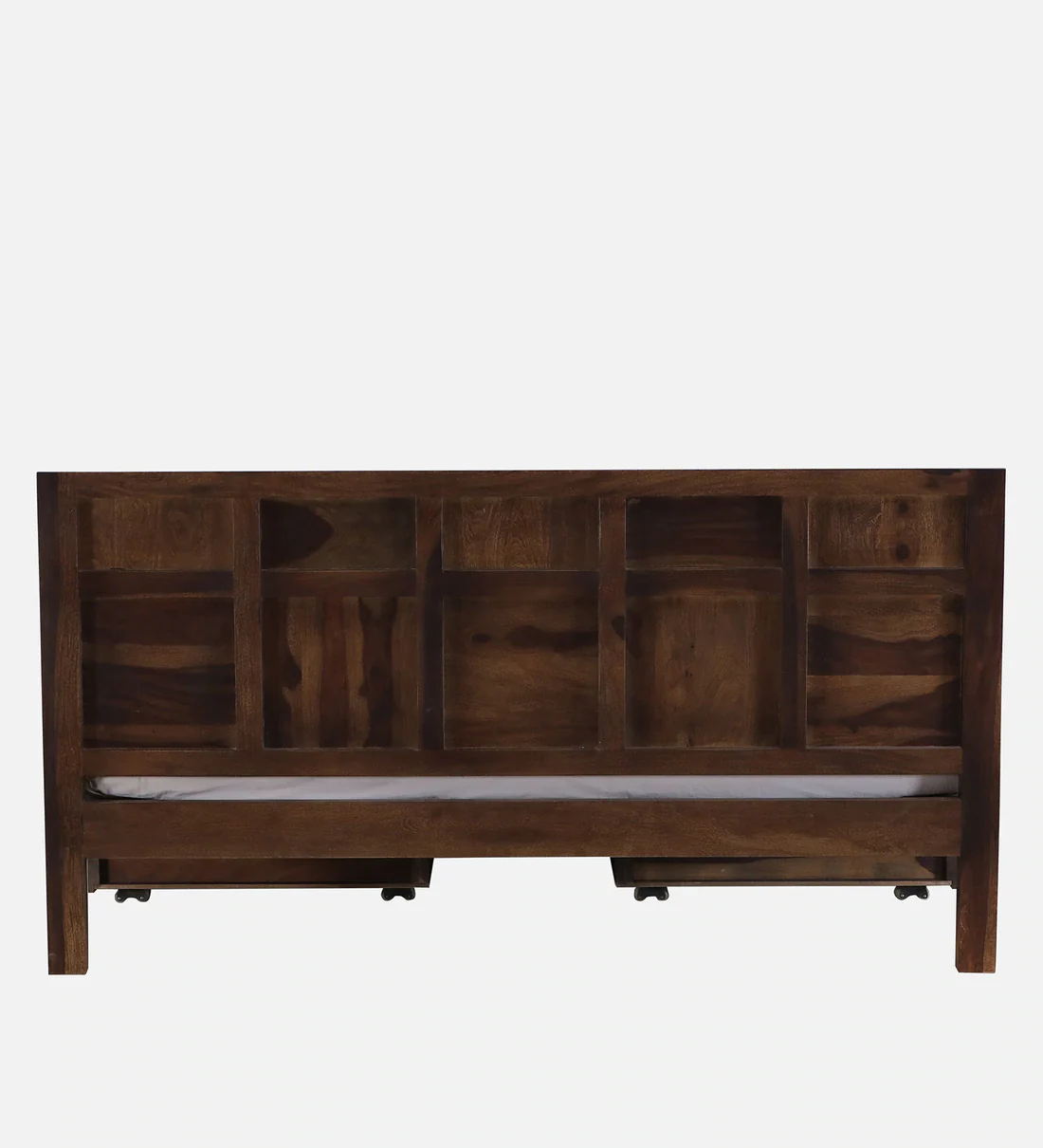 Sheesham Wood Bed | Palang Design  | Wooden Storage Bed in Sheesham |  King/Queen Size | Square Box  Headboard