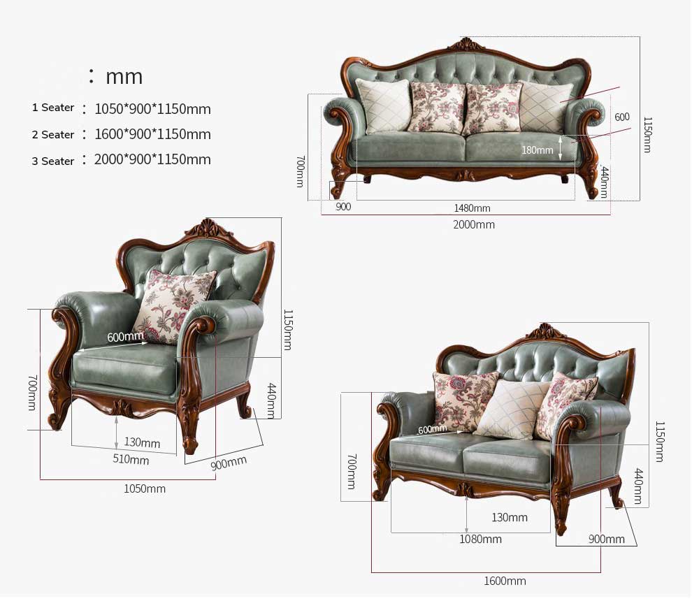 Leather Sofa Set | Royal Sofa Set Design for Living Room| Chesterfield | Maharaja Sofa Set Design