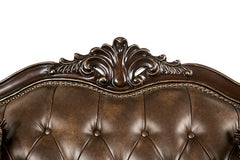 Leather Sofa | Contemporary Sofa Set Design | Sheesham Wood Hand Carved