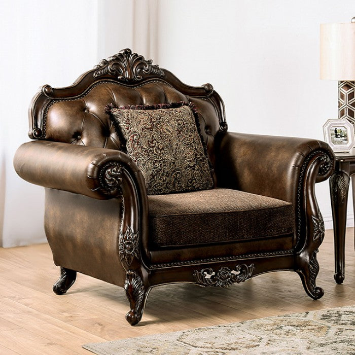 Leather Sofa | Contemporary Sofa Set Design | Sheesham Wood Hand Carved