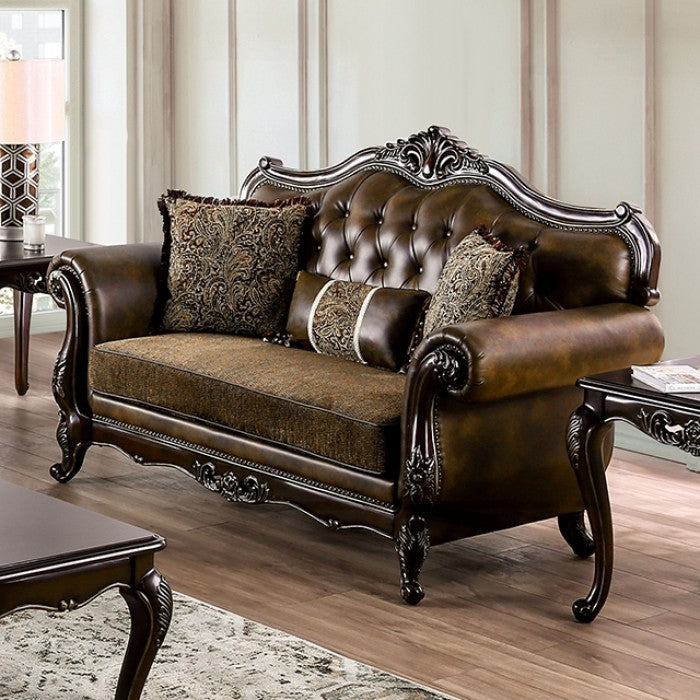 Leather Sofa | Contemporary Sofa Set Design | Sheesham Wood Hand Carved