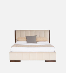 Storage Bed | Wooden Upholstered Bed Design | Sheesham Wood | High Quility Fabric Double Bed